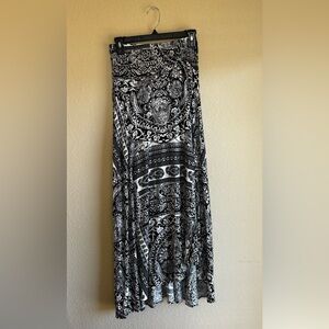 Maeve by Anthropologie Black & White Maxi Skirt NWT